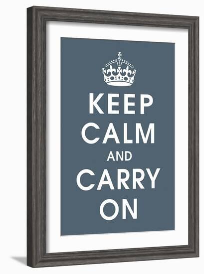 Keep Calm (charcoal)-null-Framed Art Print