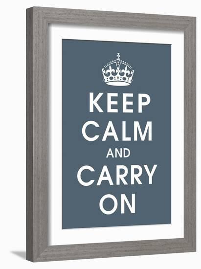 Keep Calm (charcoal)-null-Framed Art Print