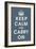 Keep Calm (charcoal)-null-Framed Art Print