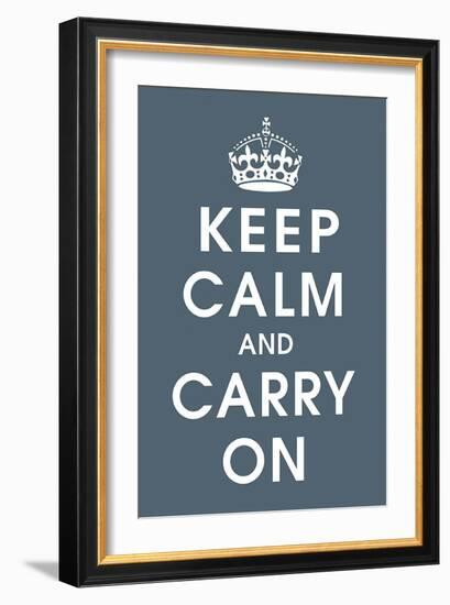 Keep Calm (charcoal)-null-Framed Art Print