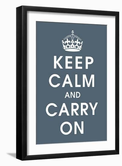 Keep Calm (charcoal)-null-Framed Art Print