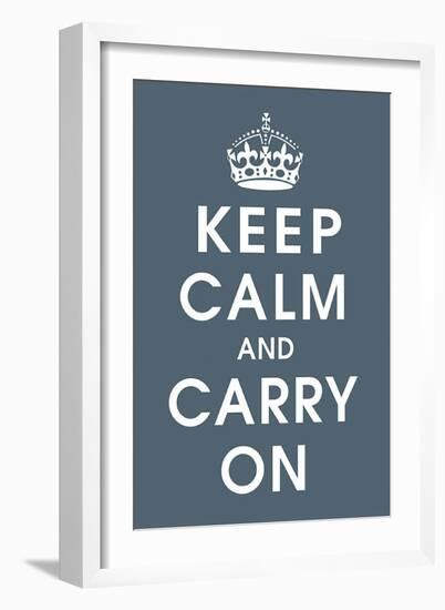 Keep Calm (charcoal)-null-Framed Art Print