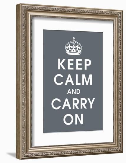 Keep Calm (charcoal)-Vintage Reproduction-Framed Art Print