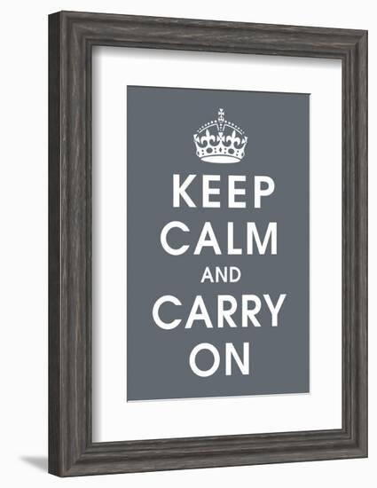 Keep Calm (charcoal)-Vintage Reproduction-Framed Art Print