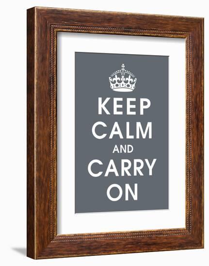 Keep Calm (charcoal)-Vintage Reproduction-Framed Art Print