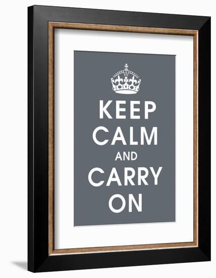 Keep Calm (charcoal)-Vintage Reproduction-Framed Art Print