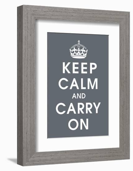 Keep Calm (charcoal)-Vintage Reproduction-Framed Art Print