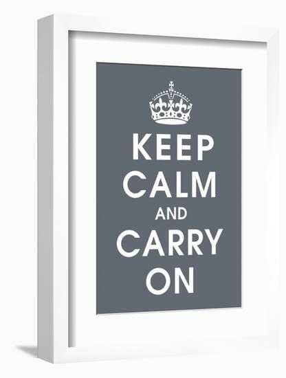 Keep Calm (charcoal)-Vintage Reproduction-Framed Art Print