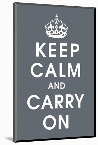 Keep Calm (charcoal)-Vintage Reproduction-Mounted Art Print