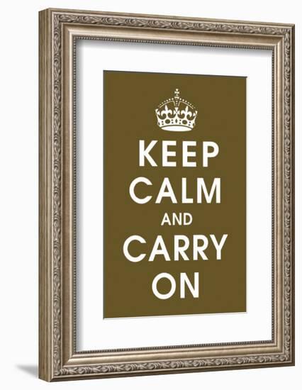 Keep Calm (chocolate)-null-Framed Giclee Print