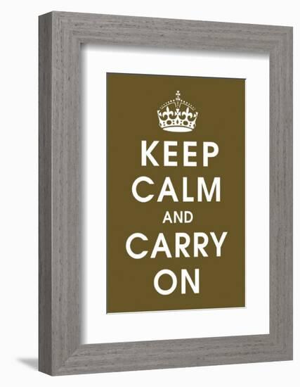 Keep Calm (chocolate)-null-Framed Giclee Print