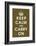 Keep Calm (chocolate)-null-Framed Giclee Print