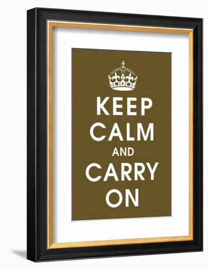 Keep Calm (chocolate)-null-Framed Giclee Print