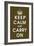 Keep Calm (chocolate)-null-Framed Art Print