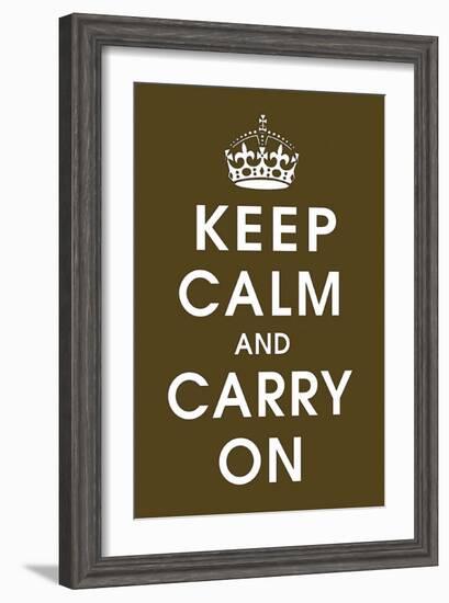 Keep Calm (chocolate)-null-Framed Art Print