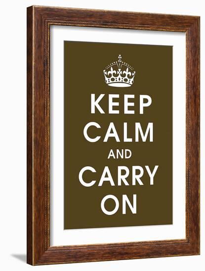 Keep Calm (chocolate)-null-Framed Art Print