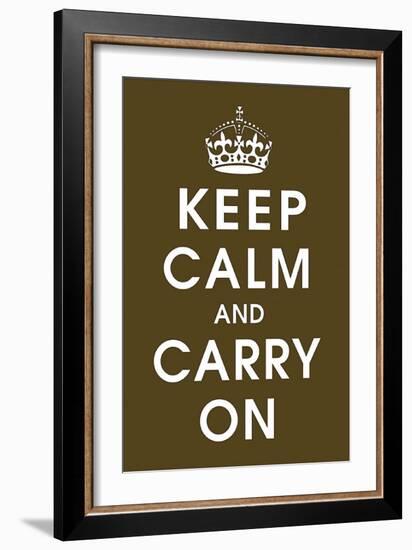 Keep Calm (chocolate)-null-Framed Art Print