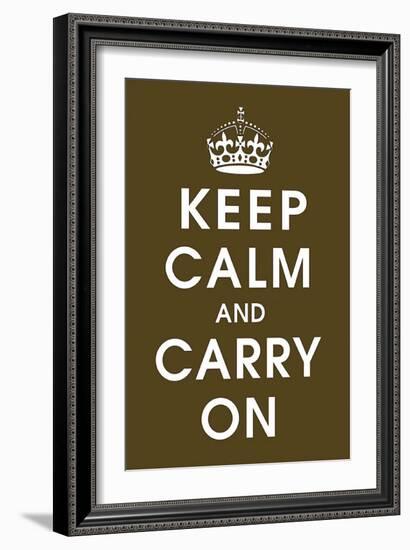 Keep Calm (chocolate)-null-Framed Art Print