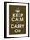 Keep Calm (chocolate)-null-Framed Art Print