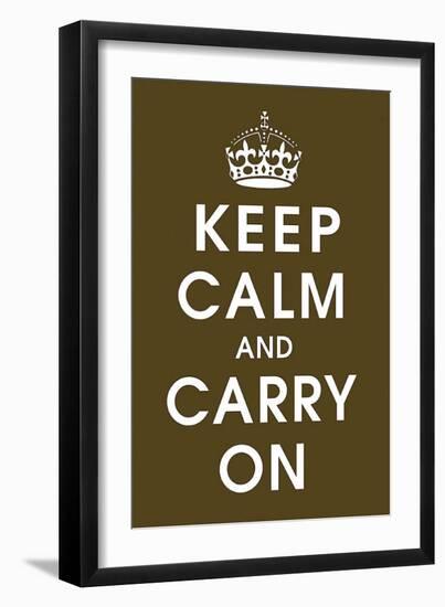 Keep Calm (chocolate)-null-Framed Art Print