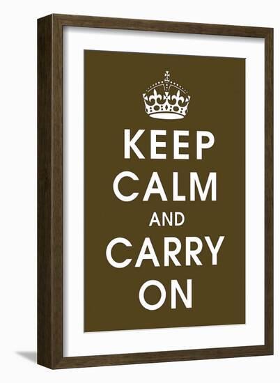 Keep Calm (chocolate)-null-Framed Art Print