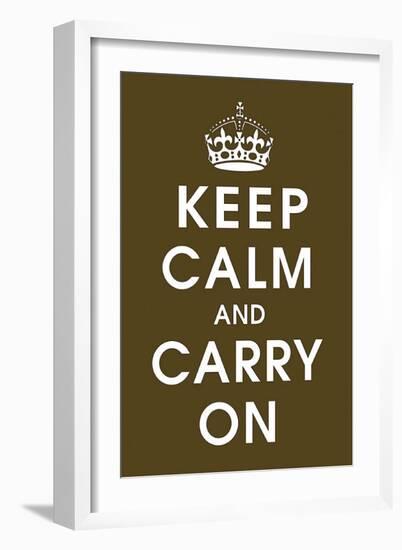 Keep Calm (chocolate)-null-Framed Art Print