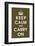 Keep Calm (chocolate)-Vintage Reproduction-Framed Art Print