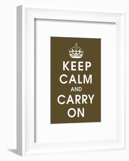 Keep Calm (chocolate)-Vintage Reproduction-Framed Art Print