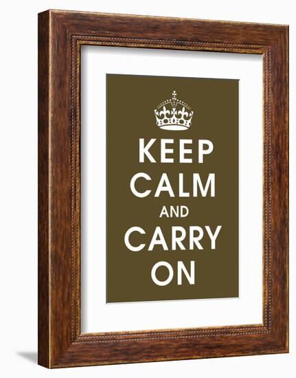 Keep Calm (chocolate)-Vintage Reproduction-Framed Art Print