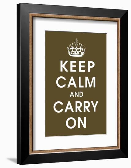 Keep Calm (chocolate)-Vintage Reproduction-Framed Art Print