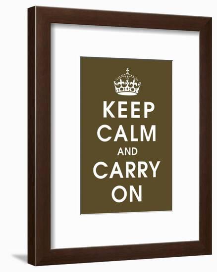 Keep Calm (chocolate)-Vintage Reproduction-Framed Art Print