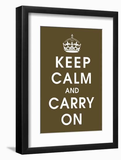 Keep Calm (chocolate)-Vintage Reproduction-Framed Art Print