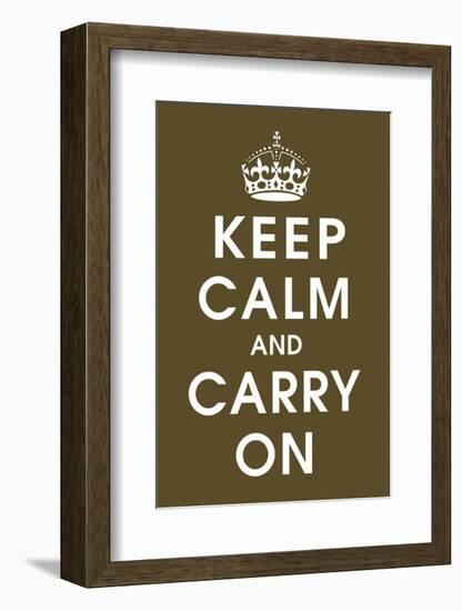 Keep Calm (chocolate)-Vintage Reproduction-Framed Art Print