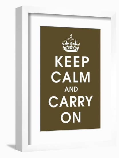 Keep Calm (chocolate)-Vintage Reproduction-Framed Art Print