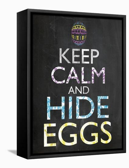 Keep Calm Easter Chalk-Lauren Gibbons-Framed Stretched Canvas