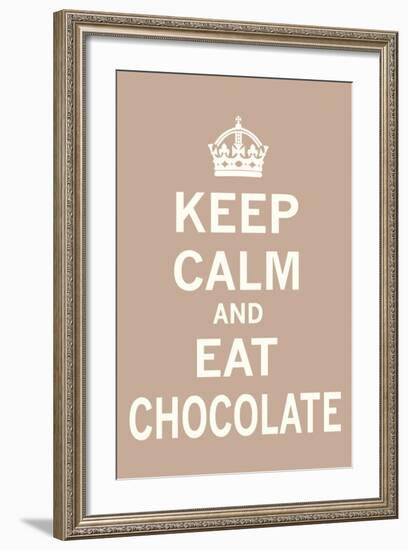 Keep Calm, Eat Chocolate-The Vintage Collection-Framed Art Print