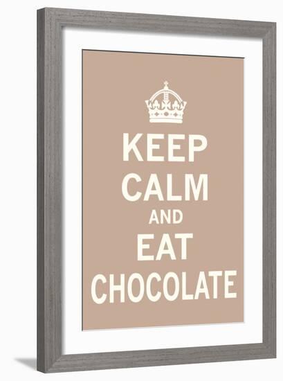 Keep Calm, Eat Chocolate-The Vintage Collection-Framed Art Print