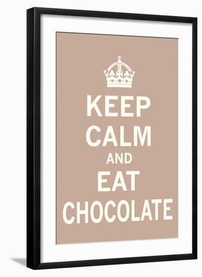 Keep Calm, Eat Chocolate-The Vintage Collection-Framed Art Print