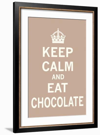 Keep Calm, Eat Chocolate-The Vintage Collection-Framed Art Print