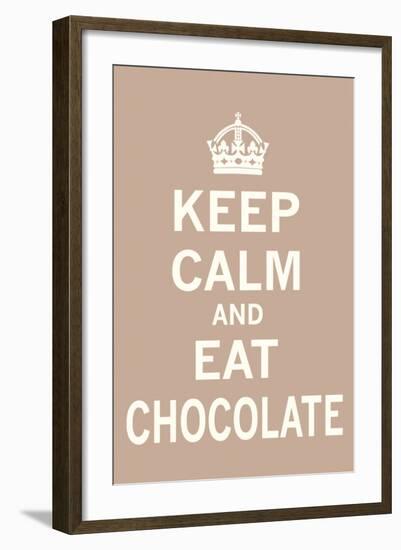 Keep Calm, Eat Chocolate-The Vintage Collection-Framed Art Print