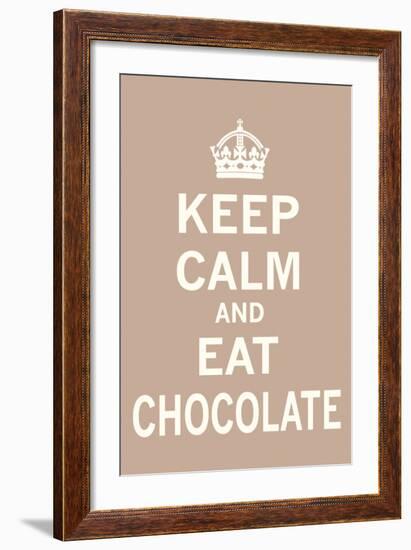 Keep Calm, Eat Chocolate-The Vintage Collection-Framed Art Print