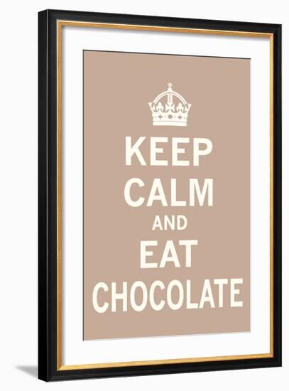 Keep Calm, Eat Chocolate-The Vintage Collection-Framed Art Print