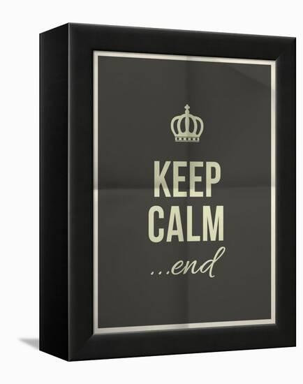 Keep Calm End Quote on Folded in Four Paper Texture-ONiONAstudio-Framed Stretched Canvas