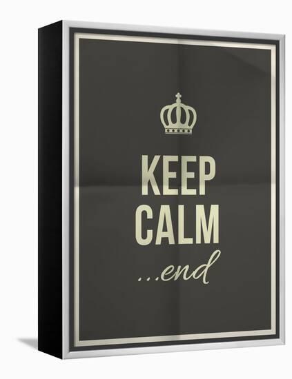 Keep Calm End Quote on Folded in Four Paper Texture-ONiONAstudio-Framed Stretched Canvas