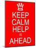 Keep Calm Help is Ahead-mybaitshop-Mounted Art Print