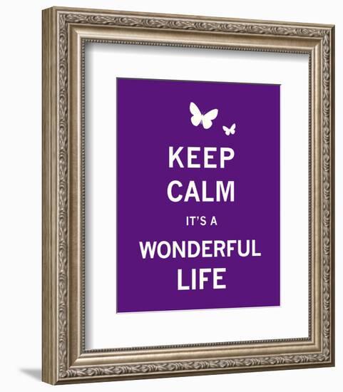 Keep Calm It's a Wonderful Life-The Vintage Collection-Framed Art Print