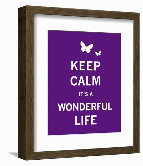 Keep Calm It's a Wonderful Life-The Vintage Collection-Framed Art Print