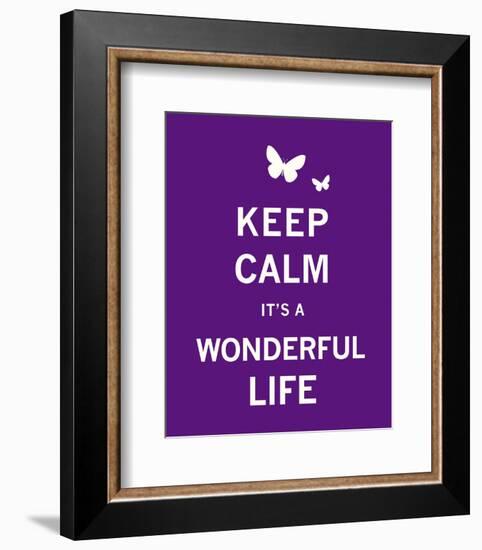 Keep Calm It's a Wonderful Life-The Vintage Collection-Framed Art Print