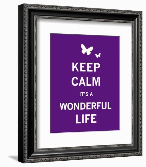Keep Calm It's a Wonderful Life-The Vintage Collection-Framed Art Print