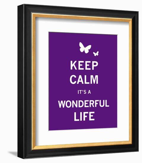 Keep Calm It's a Wonderful Life-The Vintage Collection-Framed Art Print